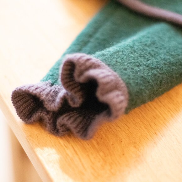 Vintage Kenneth Gordon New Orleans 100% Wool Emerald Green Sweater Jacket Size L - Picture 11 of 16